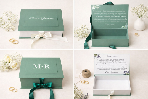 Caixa padrinhos, cartonada